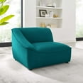 thumbnail image 2 of Sectional Sofa Set, Fabric, Teal Blue, Modern Contemporary Urban Design, Living Lounge Room Hotel Lobby Hospitality, 2 of 8