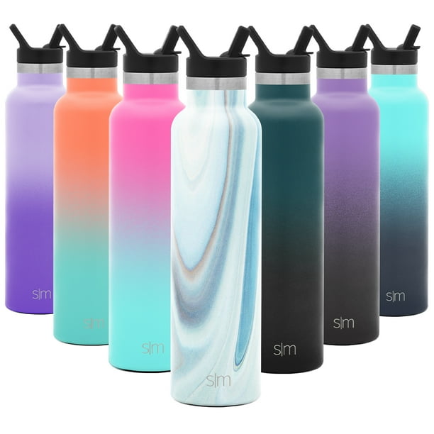 Simple Modern 24oz Ascent Water Bottle With Straw Lid Stainless Steel
