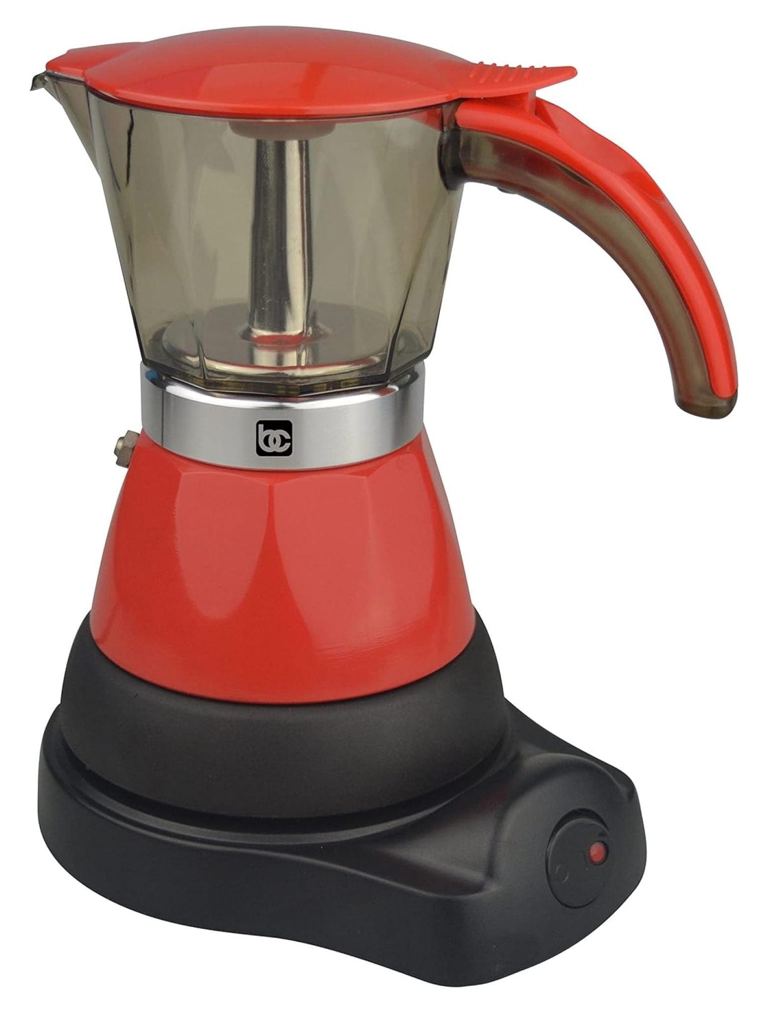 YgIRTID - Electric Espresso Maker 1-3 Cup Red, Cafetera Electrica Roja de 3 Tasa Model BC-95514.