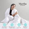 thumbnail image 2 of Martha Stewart White Down Feather Comforter Queen Size - 600 Fill Power 100% Cotton Down Duvet Insert, Made in USA, All Season Medium Warmth Comforter with Corner Loops - 90" x 90", 2 of 5