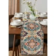 thumbnail image 2 of Bohemia Flower, Table Runner Colorful Vintage Abstract Geometric Tablerunners 13 x 120 Inch, Table Decorations Tabletop Scarf for Summer Gathering Holiday Farmhouse Kitchen Dining Decor, 2 of 6