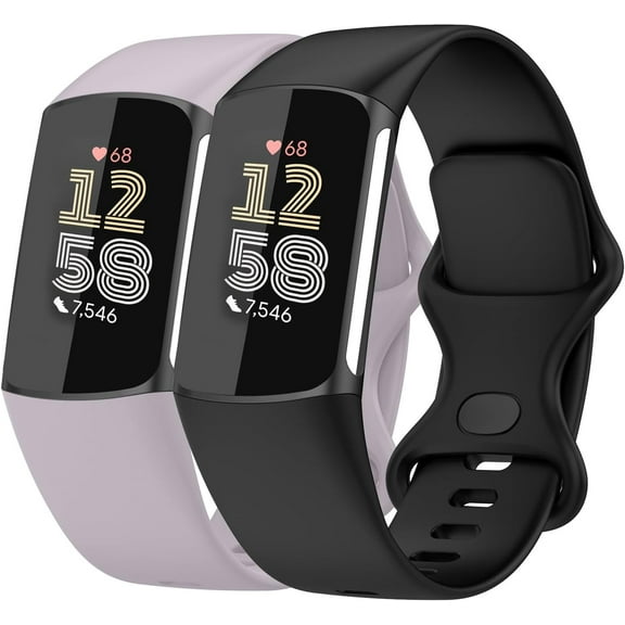 MYKOMI Compatible with Fitbit Charge 6 / Fitbit Charge 5 Bands, Soft Silicone Replacement band for Women Men