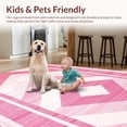 thumbnail image 5 of Minimalist Chevron Stripe Soft Area Rug, Non Slip, Stain Resistant, Washable Area Rugs for Living Room, Bedroom, Couch Dorm Bedside Room (Pink) 5x8ft, 5 of 6