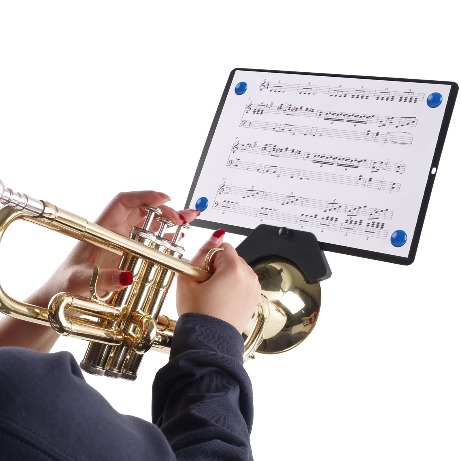 Clarinet Music Stand Clarinet Accessory Trumpet Adjustable Music Clip PVC Texture for Secure Sheet Music Holding