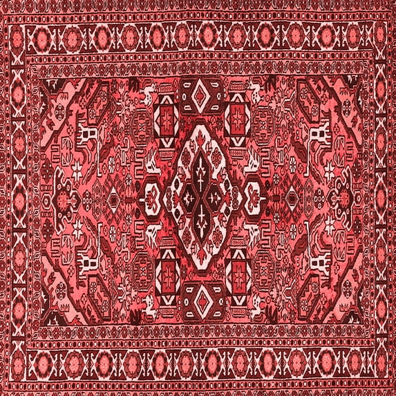 Ahgly Company Indoor Square Persian Red Traditional Area Rugs, 7' Square