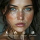 thumbnail image 3 of Tatuajes faciales temporales con purpurina y pecas Cardiyar Gold, 3 of 7
