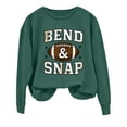 thumbnail image 7 of Women's Funny Letter Printed Graphic Football Fan Sweatshirt,Long sleeve Casual Crewneck Pullover Tops for Game Day,Weekend,Daily Wear Blackish Green XL, 7 of 7