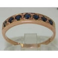 thumbnail image 3 of LBG 14k Rose Gold Natural Sapphire Womens Eternity Ring - 10.5 - Sizes 4 to 12 Available, 3 of 6