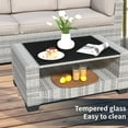 thumbnail image 4 of SHGJ&SOFT 7 Piece Patio Furniture Set, Wicker Outdoor Sectional Sofa with Washable Cushion Covers and Tempered Glass Table, Rattan Conversation Set for Poolside, Lawn, Balcony, 4 of 11