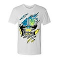 thumbnail image 2 of Wild Bobby, Ukrainian Muscle Skin Beast Mode Mens Premium Tri Blend T-Shirt, Heather White, X-Large, 2 of 4