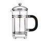 thumbnail image 1 of Cafetera de vidrio de 600 ml con filtro de acero inoxidable transparente, resistente al calor, de preparación rápida, para café y té., 1 of 12