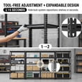 thumbnail image 4 of Nnovaroom Heavy Duty Garage Shelving Unit, Adjustable Metal Storage Shelves, 2400Lbs,5-Tier Boltless Shelf Rack for Basement,Pantry 60"H x 27"W x 11"D, 4 of 10