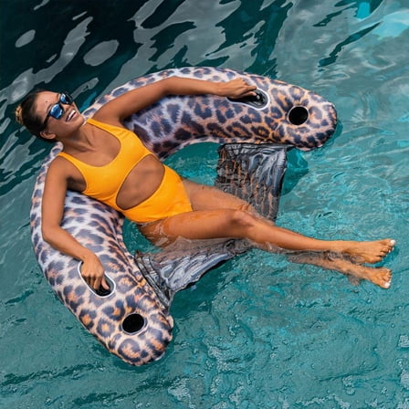 In The Swim Inflatable Leopard with Handle Pool Toys & Floats