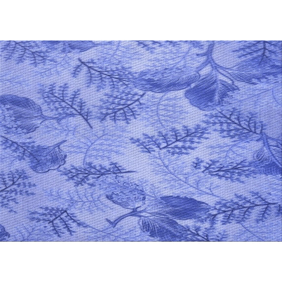 Ahgly Company Machine Washable Indoor Rectangle Transitional Day Sky Blue Area Rugs, 2' x 5'