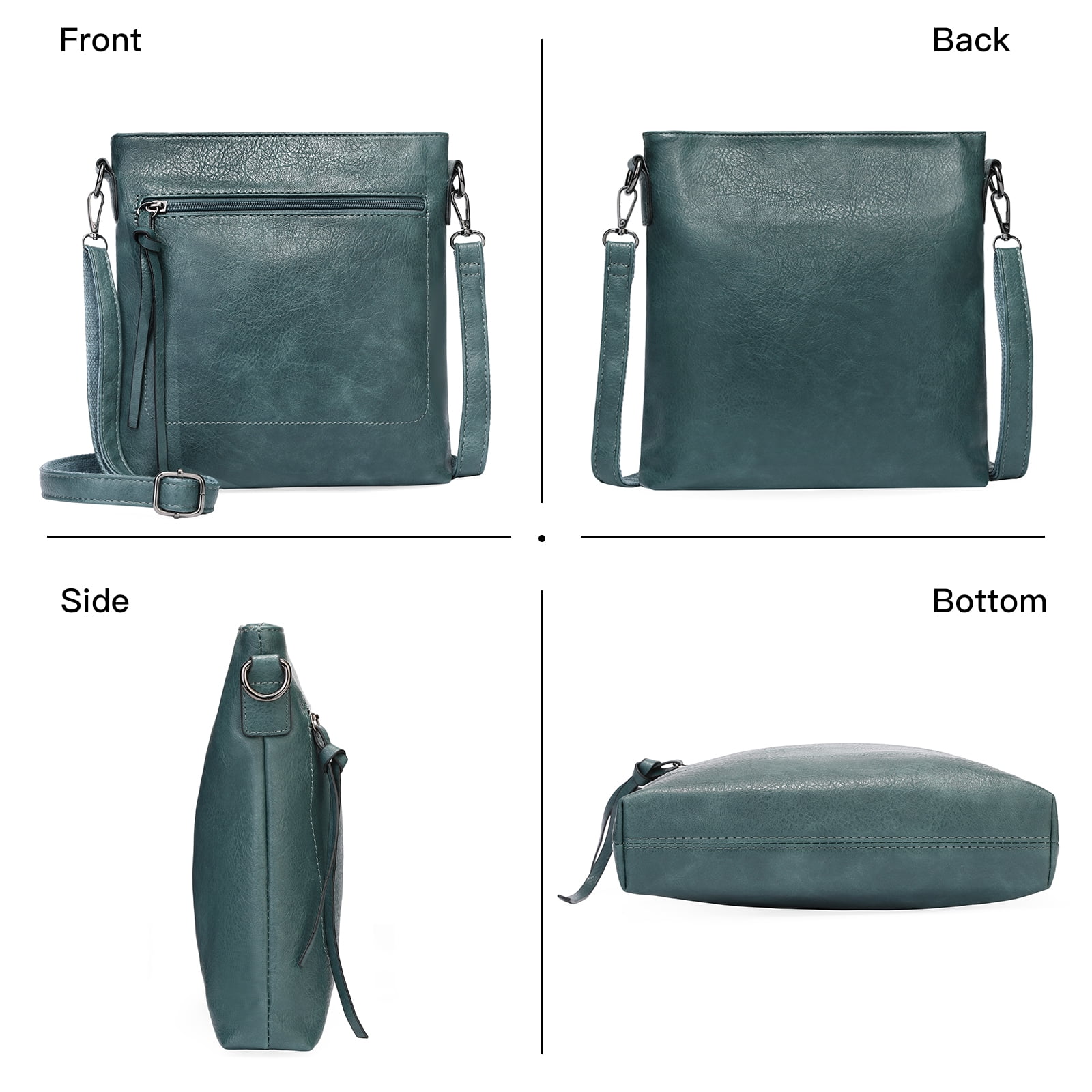 SENDEFN Real Leather Purse for Women Crossbody Bag Travel Shoulder Handbag Vintage Tassel Zipper