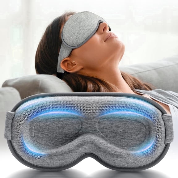 Weighted Eye Mask for Sleeping - 3D Blackout Sleep Mask for Women Men, Zero Eye Pressure, Lash-Friendly, Adjustable Strap, Airplane Travel Essentials for Long Flight & Road Trip, Meditation Mask