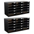 thumbnail image 1 of AdirOffice Organiseur de Fichiers en Carton à 15 Compartiments, Noir (2 pack), 1 of 7