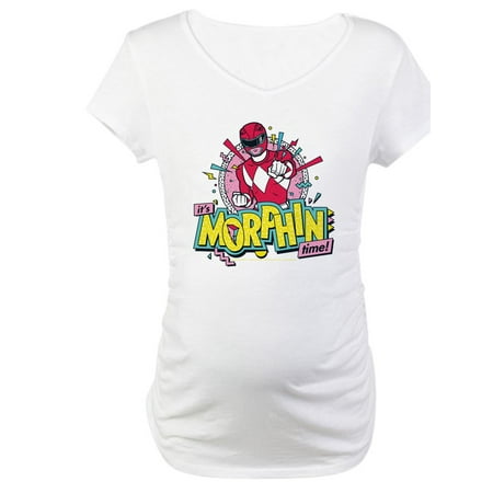 

CafePress - Power Rangers Morphin Ti Women s Maternity T Shirt - Cotton Maternity T-shirt Cute & Funny Pregnancy Tee