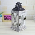 thumbnail image 6 of Rustic Style Vintage Distressed Wooden Lantern Decorative Hanging Pillar Candle Holder Candlesticks for Tabletop Wedding Party Centerpiece Garden Ornament, 6 of 12