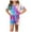 C97 Purple, variant on Girls Jumpsuit Crew Neck Short Sleeve Tie Dye Casual Summer Toddler Onesie Blue Size 4-5 Years