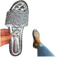 thumbnail image 3 of Mujeres Glitter Bling Fancy Slide Flat Low Wedge Casual Moda Sandalias Zapatos Wmkox8yii hj789, 3 of 5