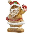 thumbnail image 4 of 15" LED Lighted Gingerbread Swirled Bearded Santa Christmas Figurine, 4 of 7