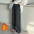 thumbnail image 4 of Winter Girls Flared Pants With Thickened Warm Wide Leg Trousers Comfortable Straight Cut Casual Outfit For Cold Weather, 4 of 6