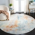 thumbnail image 2 of SAFAVIEH Aria Ulric Abstract Area Rug, Ivory/Rust, 6'7" x 6'7" Round, 2 of 7