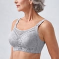 thumbnail image 6 of Nilvkv Plus Size Bras, Minimizer Bras for Women, Plus Size Comfort Breathable Anti Slip Bandeau Wireless Push Up Open Back Bra Cup Gray 44DE, 6 of 7