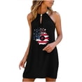 thumbnail image 1 of Cameland Robe Décontractée pour Femmes Col Rond Été Imprimé Floral Sans Manches Noir TTTG, 1 of 3