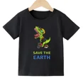 thumbnail image 2 of Camiseta de dinosaurio para niños, superventas, camiseta con estampado de dinosaurio de dibujos animados a la moda para niños, camiseta básica de manga corta, camiseta de Stranger Things, 2 of 5