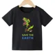 thumbnail image 2 of Dinosaur Kids T Shirt Hot Selling Fashion Cartoon Dinosaur Print Children's T-shirt Short-sleeved Base Shirt Stranger Things Tee, 2 of 5