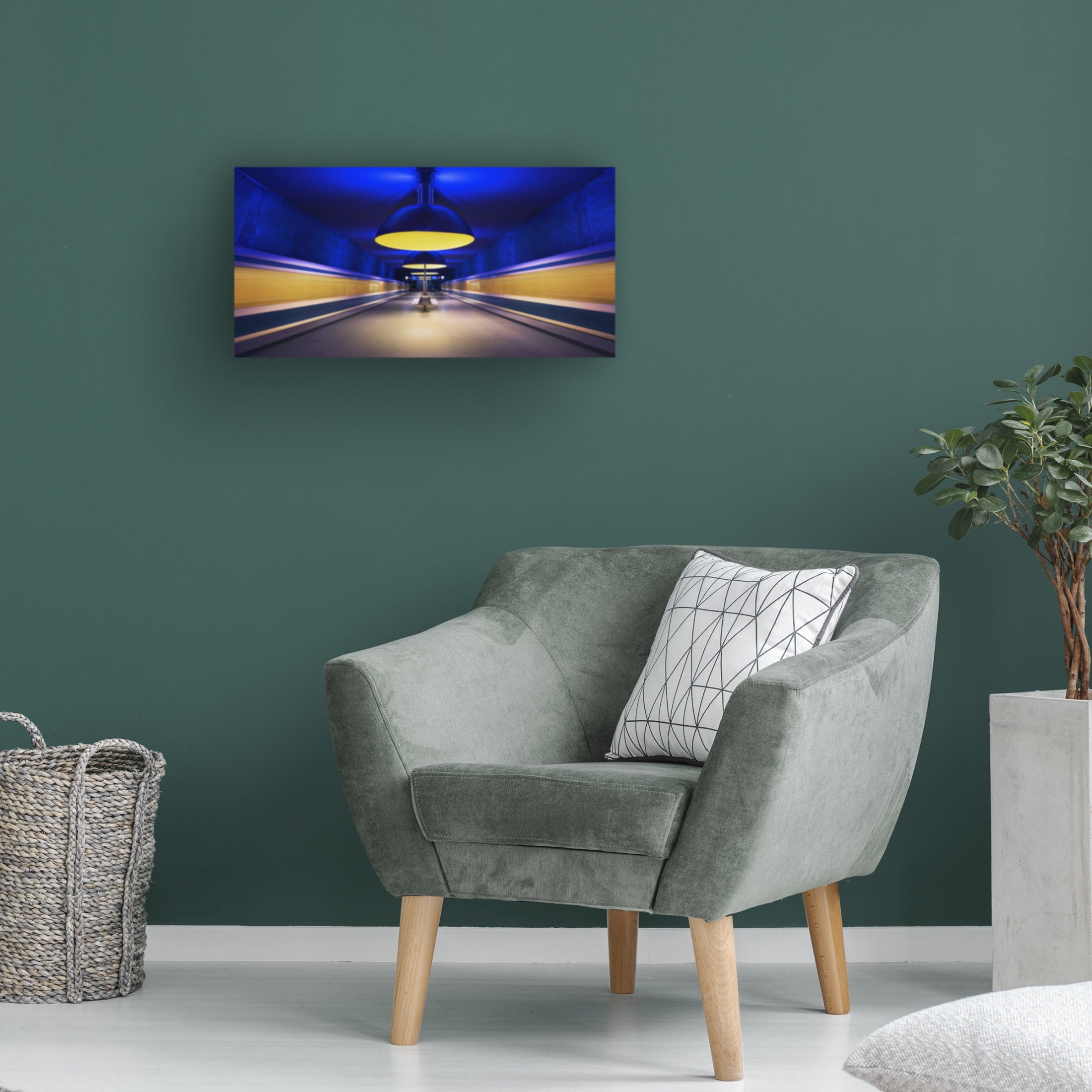 Canvas Wall Art - Ivan Ferrero 'Underground Lights' Wall Art for Living Room, Bedroom, or Office Décor by Trademark Fine Art - 47 x 24 Inches