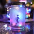 thumbnail image 3 of Paquete de 4 frascos de vidrio con luces LED solares y colgadores para bodas, fiestas y jardines (frascos no incluidos), 3 of 5