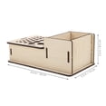 thumbnail image 2 of Masteelf Wooden PU Tool Holder Wood PU Hand Craft Tool Organizer Wooden Craft Tool Box Tool Storage Holder for Working Making Punch Tools Organization, 2 of 8