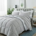 thumbnail image 5 of IGI Queen Size 7 Piece Comforter Set | Bed in a Bag for Unisex Adult | White/Light Gray, 5 of 7