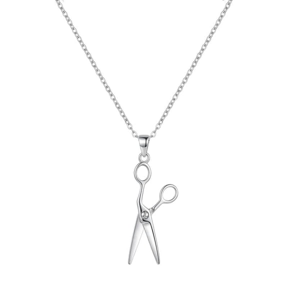 Novellea- Scissor Pendant Necklace for Hairdresser, Barber & Stylist, Stainless Steel Scissors Charm Necklace, Salon Jewelry Gift