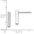 thumbnail image 2 of 14K White Gold Textured Bar Post Earrings (14.5 X 2.55) Made In Turkey tf1534, 2 of 5