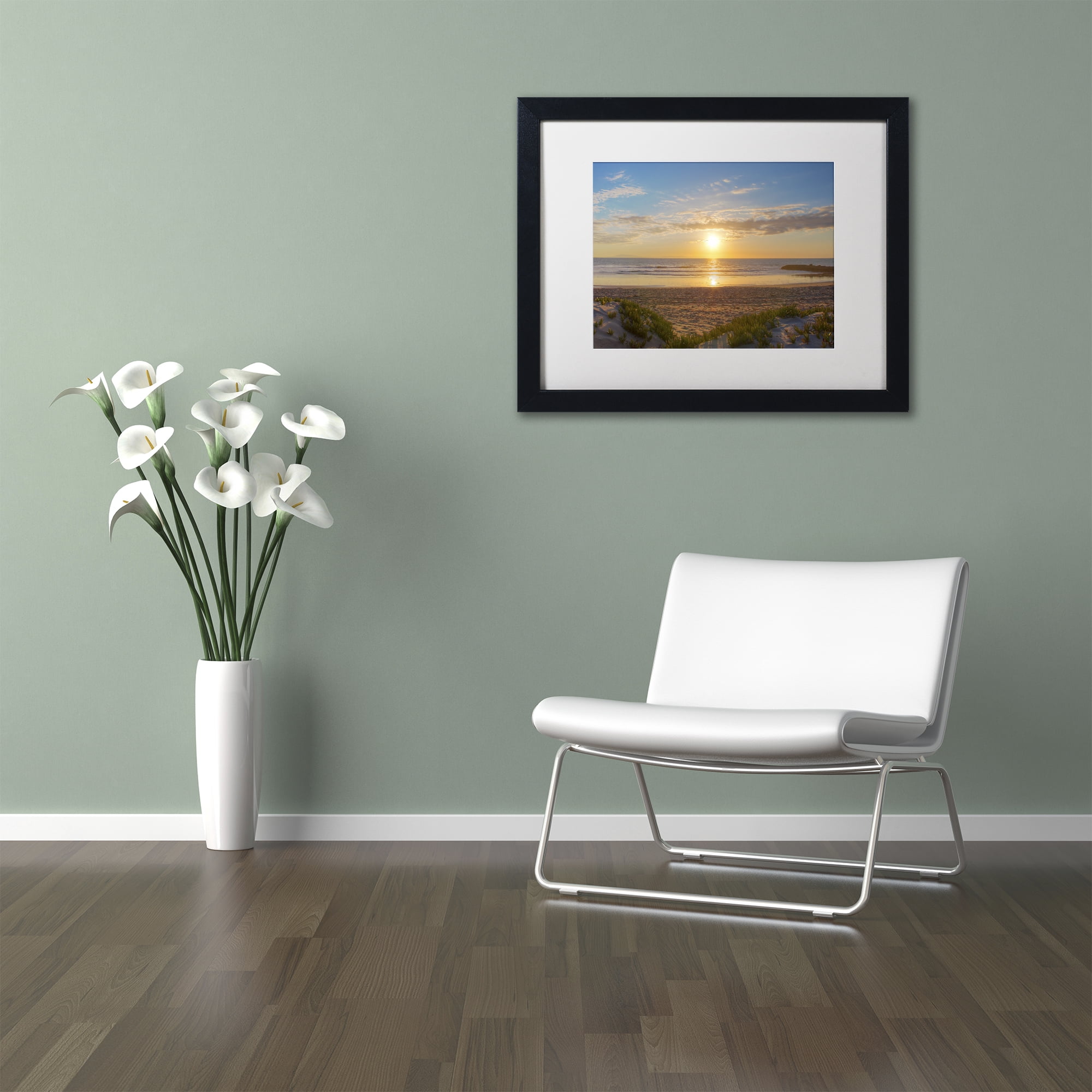 Chris Moyer 'Pierpont Sunset' Matted Framed Art