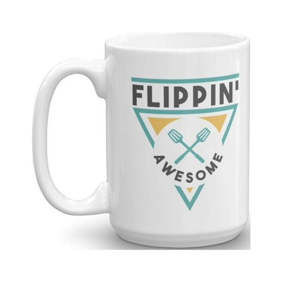 Flippin' Awesome! Cool Cooking Spatula Turner Coffee & Tea Gift Mug, Stuff, Things, Supplies, Accessories And Gifts For A Mom Cook & Dad Chef (15oz)