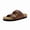 Reddish Brown, variant on Men Women Adjustable Double Buckle Strap Sandals with Cork Footbed Comfortable Flat Summer Beach Non-Slip Slides Holiday Casual Walking Brownish Yellow