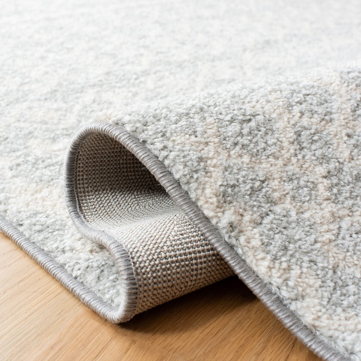 SAFAVIEH Tulum Herbert Distressed Southwestern Area Rug, 9' x 12', Light Grey/Ivory