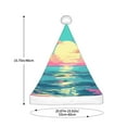 thumbnail image 3 of Cauagu Retro Palm Beach Sunset for Adult Christmas Hat,1-Pack Xmas Holiday Hat Santa Hat for Women & Men Festive Headwear Accessories Fit for Christmas/New Year/Party, 3 of 6