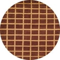 thumbnail image 1 of Ahgly Company Indoor Round Abstract Red Checkered Area Rugs, 3' Round, 1 of 6