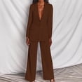 thumbnail image 2 of EASYBRAUS Women Professional Pants Suit Set Spring Summer 2025 Elegant Long Sleeve Office Outfit S-5XL, 2 of 5