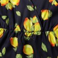 thumbnail image 4 of PatPat Girls Outfits Lemon Print Surplice Neck Bowknot Design Sleeveless Rompers Sizes 5-12, 4 of 6