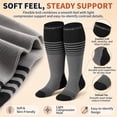 thumbnail image 3 of CAMBIVO Plus Size Compression Socks, Extra Wide Calf 15-20mmHg Knee High Support Stockings for Women Men, Swelling & Edema Relief, 2XL-4XL Black&Gray, 3 of 8