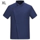 thumbnail image 2 of Uniforme de chef Delantal de cocina de verano de manga corta con bolsillos delanteros Trajes Servidor de carnicero Ropa Suministros para el hogar Absorbedores de humedad Azul XL Advancent LF000327-17, 2 of 7