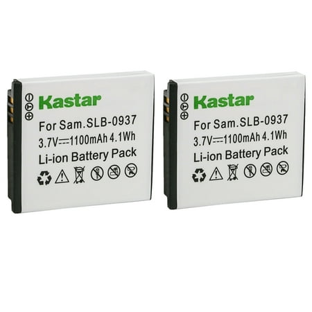 Image of Kastar Battery 2-Pack Replacement for Samsung SLB-0937 Battery Samsung SAC-47 Charger Samsung CL5 CL50 CL80 I8 Digimax L730 Digimax L735 Digimax L830 NV4 NV33 ST10 Camera