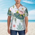 thumbnail image 6 of Picia Turtle and Sea Life Gentle Cotton Regular Fit Short Sleeve Casual Hawaiian Shirt for Men-X-Large, 6 of 9